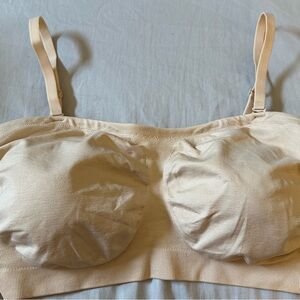 NEW FEELINGIRL Wireless Strapless Bra Clear Straps Included Removable Cups XXL